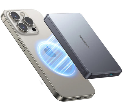 Batterie Externe Sans Fil Joyroom JR-PBM08 Pro, 10000mAh, 22,5W, PD + FQI, 1 x QI - 2 x USB-C, Gris