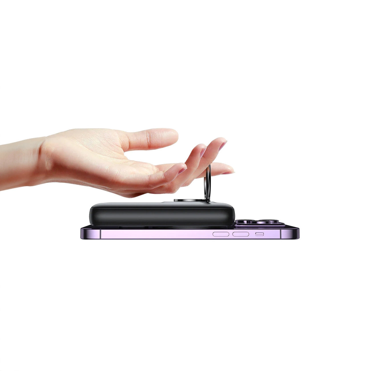 Batterie Externe Sans Fil Joyroom JR-W050, 10000mAh, 20W, QC + PD + FQI, 1 x QI - 1 x USB-A - 1 x USB-C, Noire