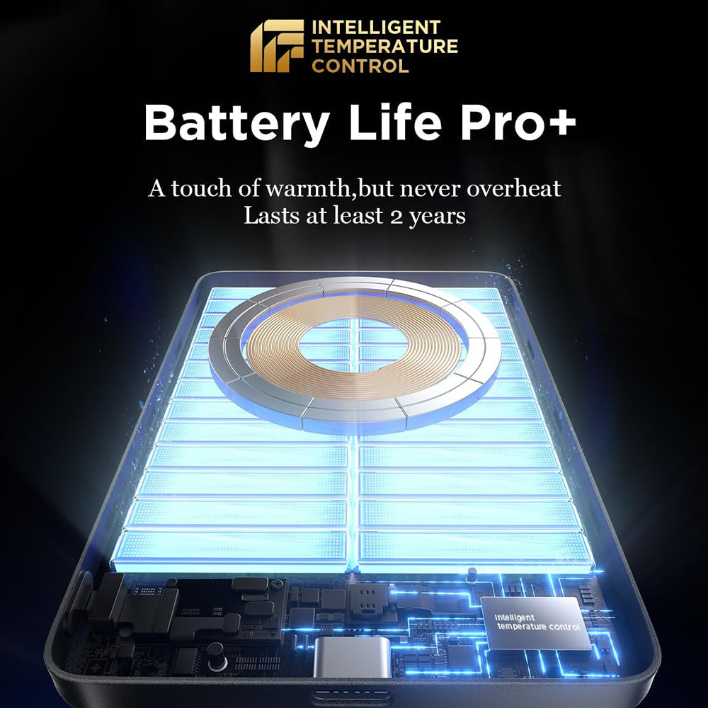 Batterie Externe Sans Fil Lisen L601 Pro, 5000mAh, 22.5W, PD + FQI, 1 x QI - 1 x USB-C, Gris YL0325090011