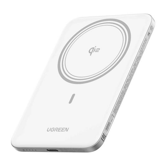 Batterie Externe Sans Fil UGREEN PB580 (95931B), 5000mAh, 20W, PD + FQI, 1 x QI - 1 x USB-C, Blanche