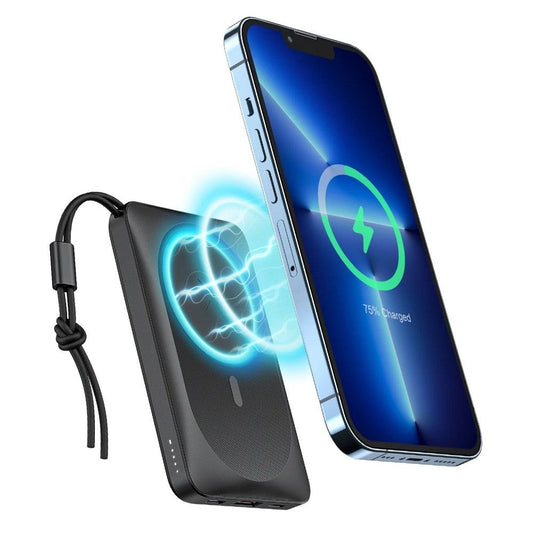 Batterie Externe Sans Fil Veger VP1151 / W1151, 10000mAh, 22.5W, QC + PD + FQI, 1 x QI - 1 x USB-A - 1 x USB-C, Noire