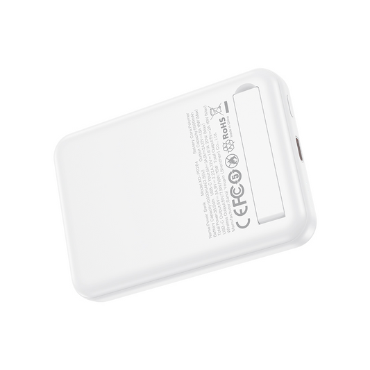 Batterie Externe Sans Fil XO Design PR264, 10000mAh, 20W, PD + FQI, 1 x USB-C, Blanche