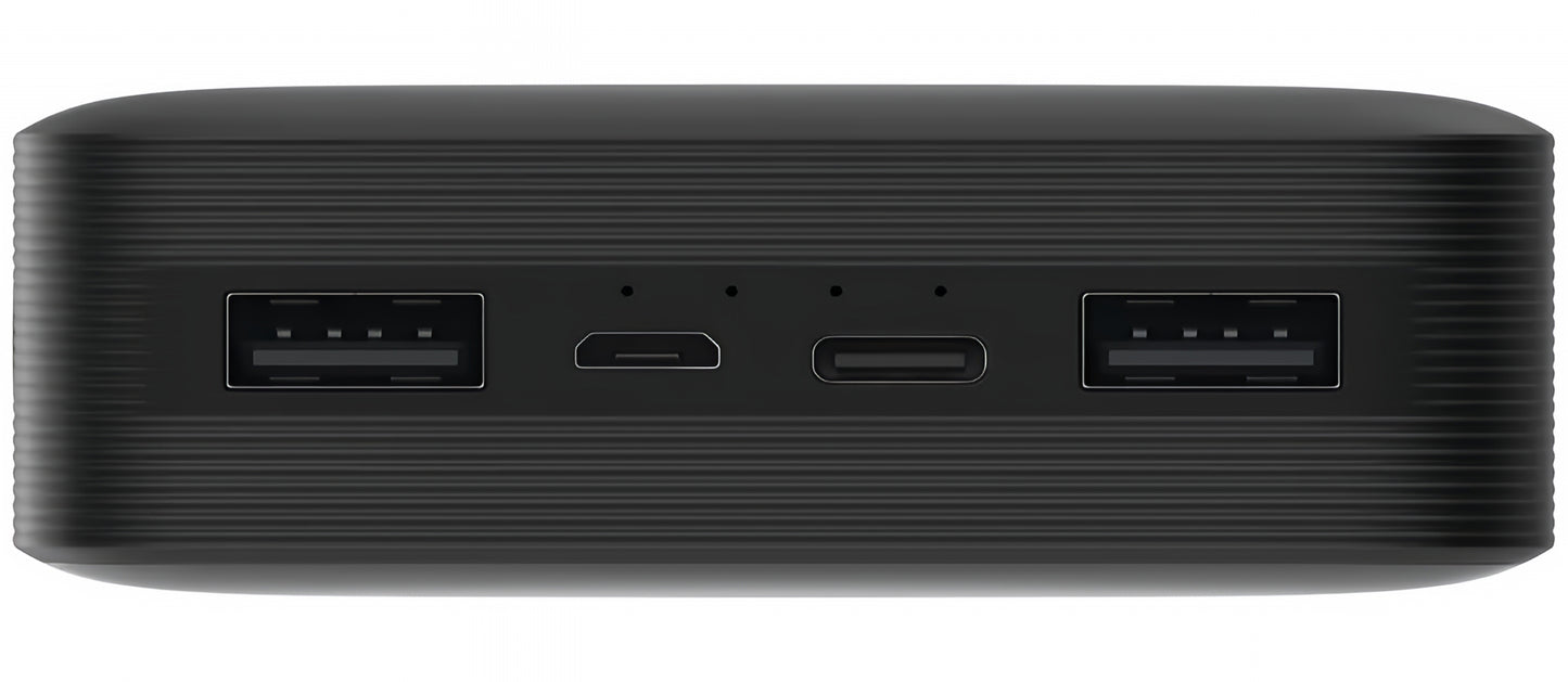 Batterie Externe Xiaomi, 20000mAh, 18W, QC, 2 x USB-A, Noire PB200LZM