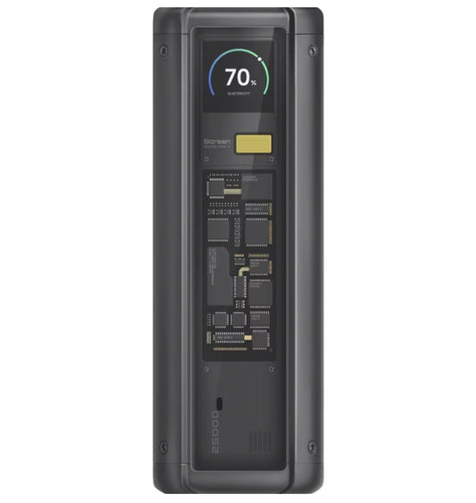 Batterie Externe Xiaomi HyperCharge, 25000mAh, 212W, QC + PD, 1 x USB-A - 2 x USB-C, Noire BHR9970GL