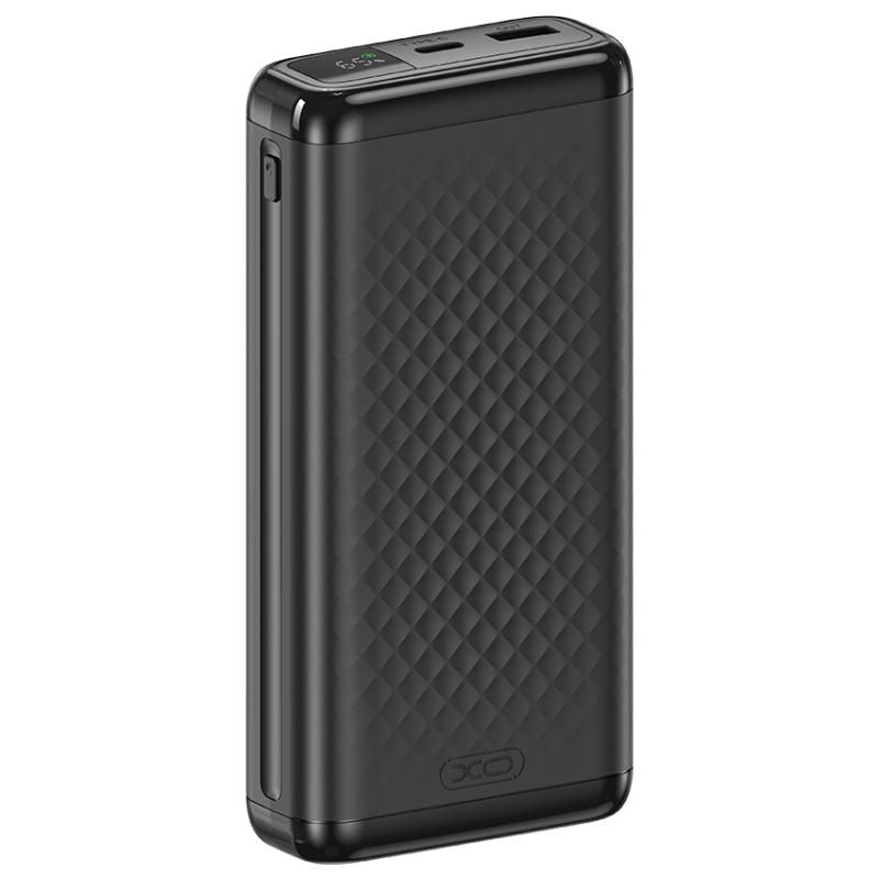 Batterie Externe XO Design PB309, 20000mAh, 22,5W, QC + PD, 1 x USB-A - 1 x USB-C, Noire