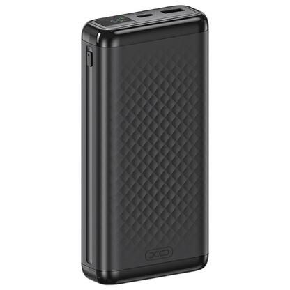 Batterie Externe XO Design PB309, 20000mAh, 22,5W, QC + PD, 1 x USB-A - 1 x USB-C, Noire