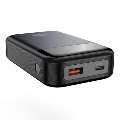 XO Design PR232 External Battery, 10000mAh, 33W, QC + PD, 1 x USB-A - 1 x USB-C, Black