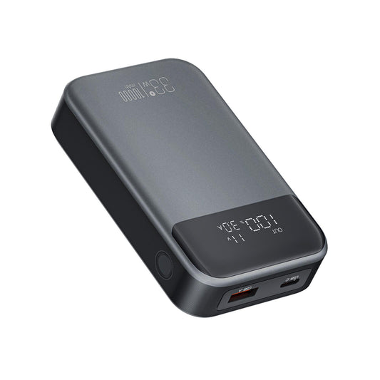 Batterie Externe XO Design PR232, 10000mAh, 33W, QC + PD, 1 x USB-A - 1 x USB-C, Noire