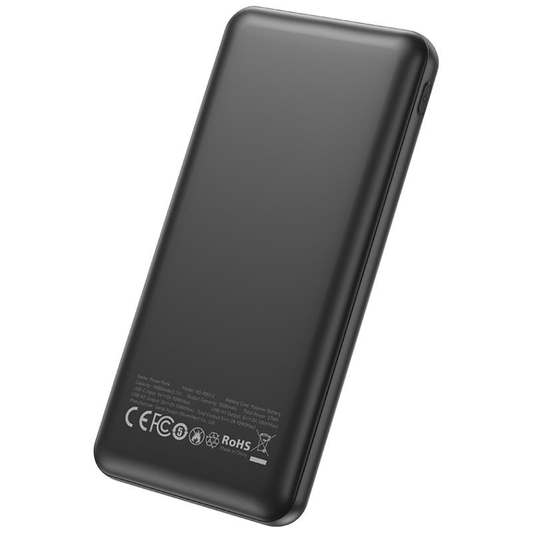 Batterie Externe XO Design PB312, 10000mAh, 10W, 2 x USB-A, Noire