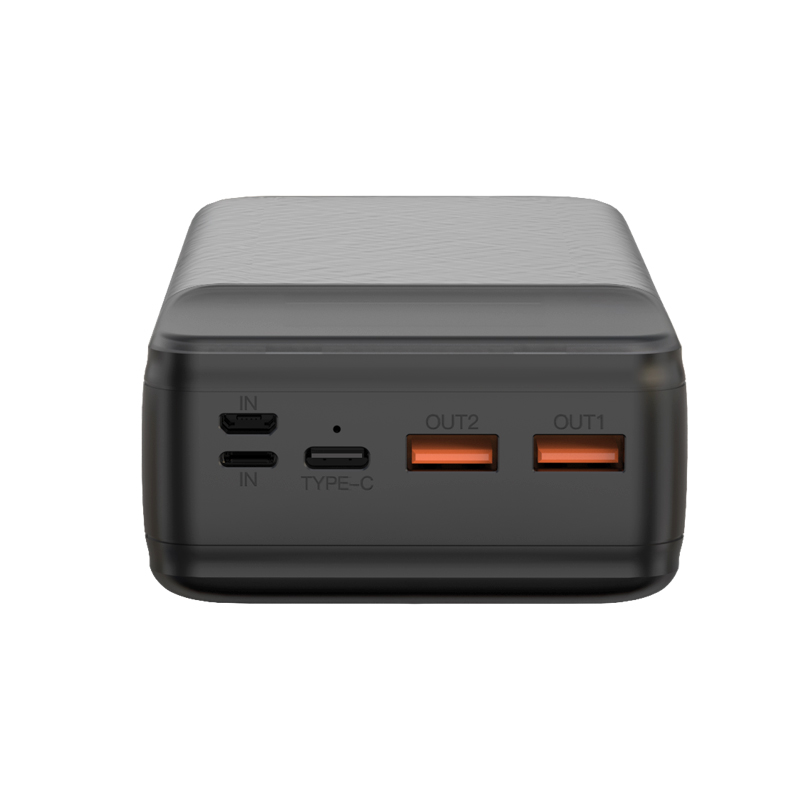Batterie Externe XO Design PR201, 30000mAh, 65W, QC + PD, 1 x USB-C - 2 x USB-A, Noire