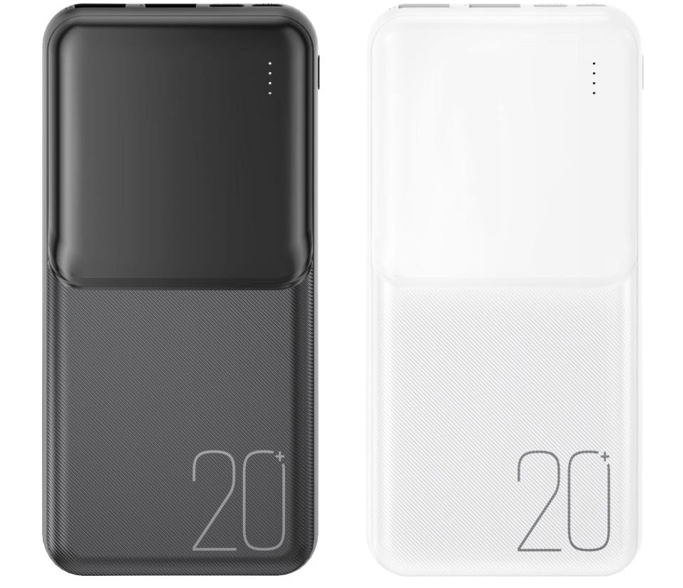 Batterie Externe XO Design PR252, 20000mAh, 10W, 2 x USB-A, Noire