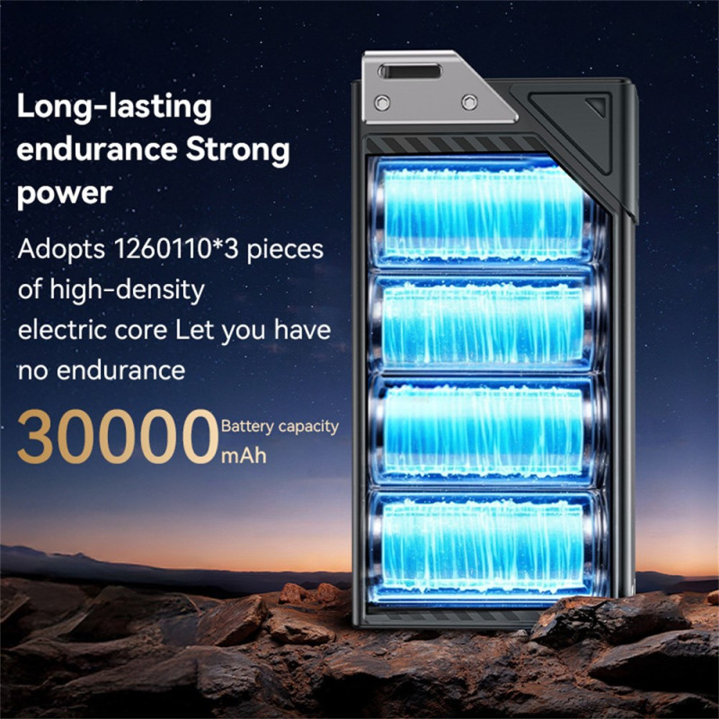 Batterie Externe Yesido YP62, 30000mAh, 22,5W, QC + PD, 2 x USB-A - 2 x USB-C, Noire