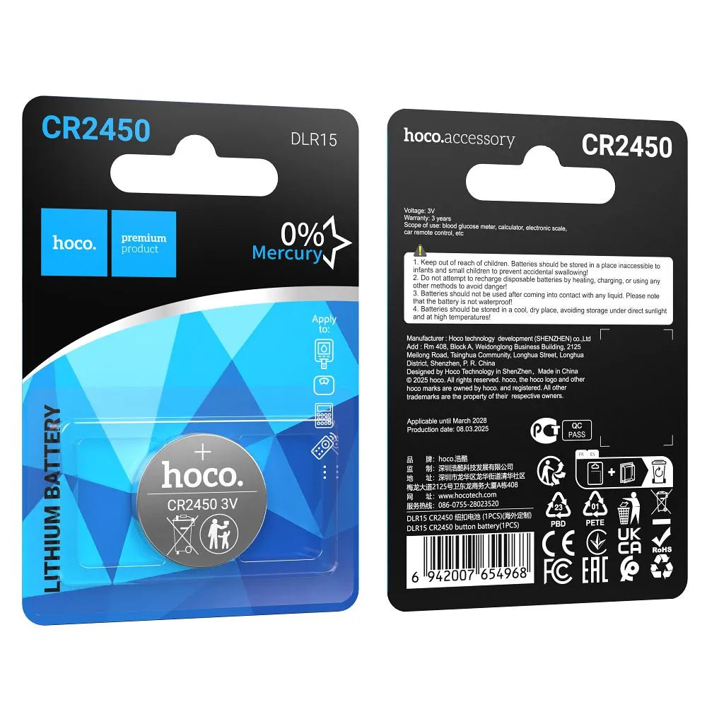 Batterie HOCO DLR15, CR2450