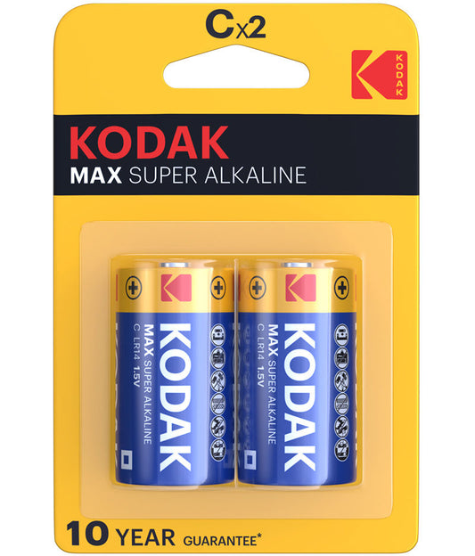 Kodak Max Alkaline Battery, LR14 Set of 2 pieces