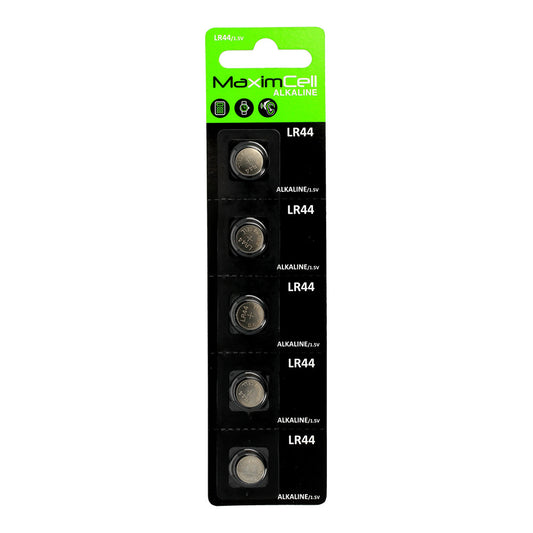 Pile MaximCell, V13GA / LR44, Lot de 5 pièces