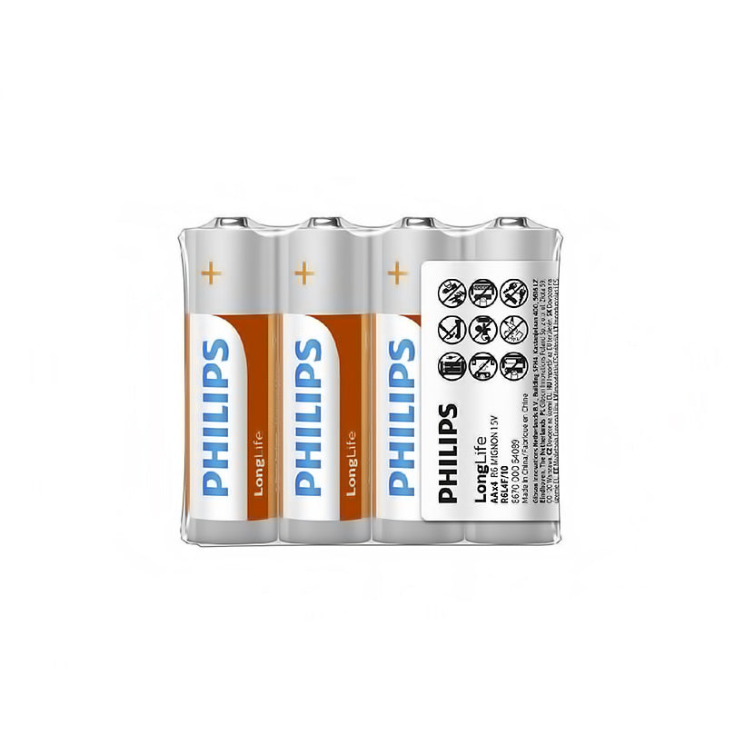 Pile Philips Longlife, AA / LR6, Lot de 4 pièces Phil-R6L4F/10