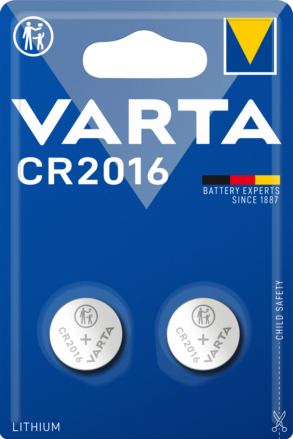 Piles Varta, CR2016, lot de 2 pièces