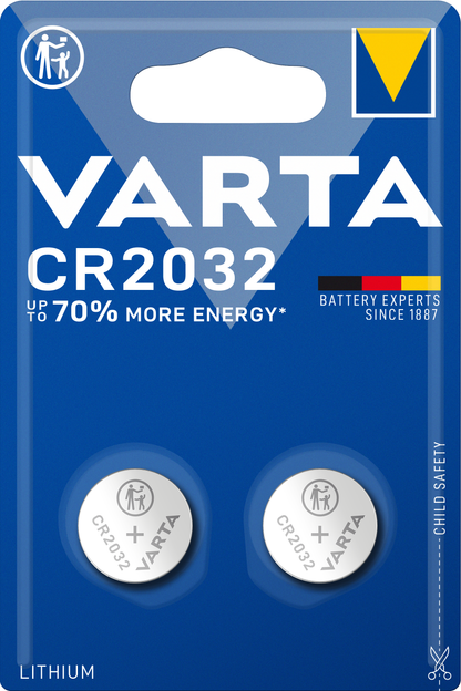 Piles Varta, CR2032, Jeu de 2 pièces