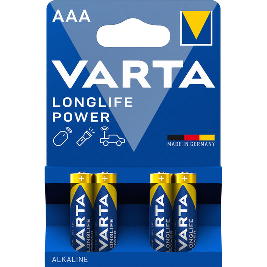 Varta Longlife Power Batteries 4903, AAA / LR3, Set 4 pièces 04903121414