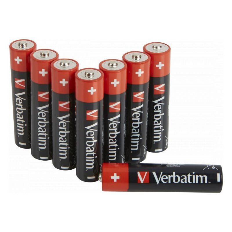 Pile Verbatim Premium, AAA / LR3, Lot de 8 pièces 49502