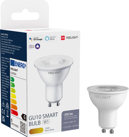 Yeelight W1 Ampoule LED, Wi-Fi, GU10, 4,8W, 2700K, 350lm, Blanc YLDP004