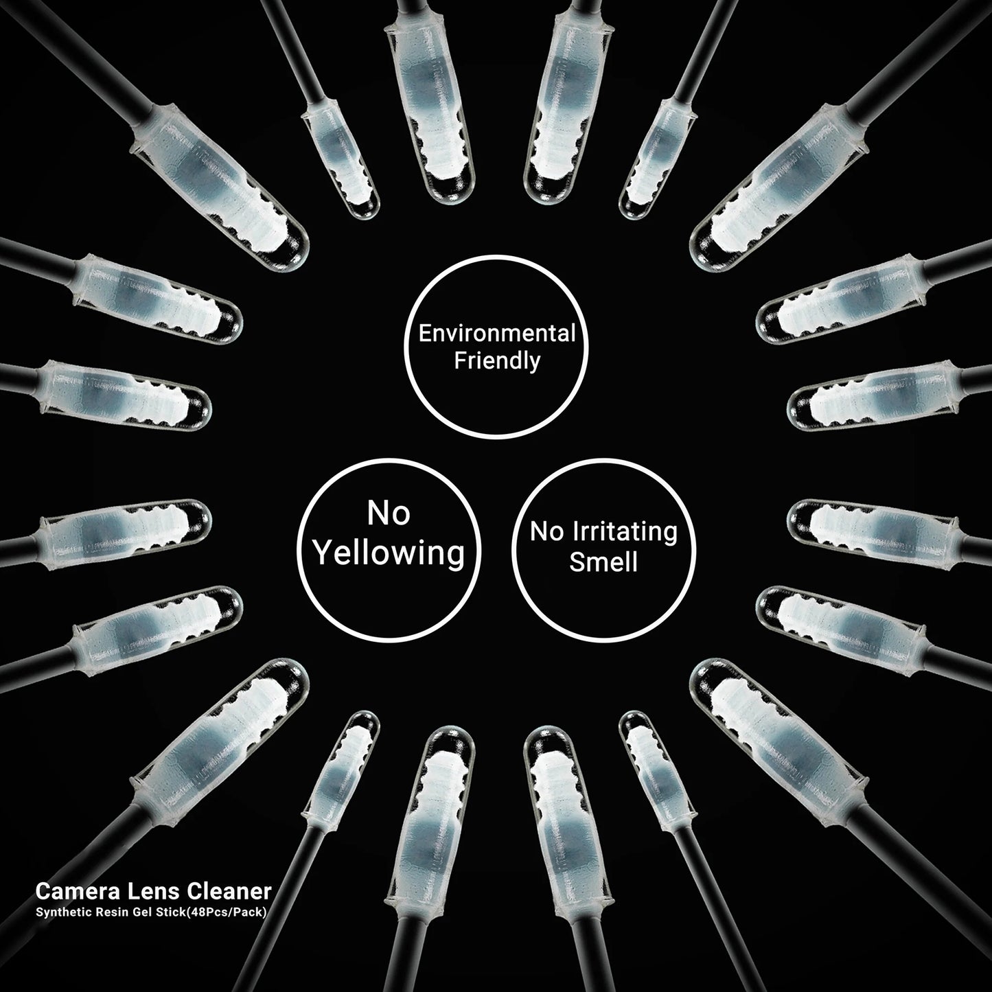 Bâtonnet de nettoyage anti-poussière 2UUL CL21 pour caméra de téléphone, lot de 48 pièces