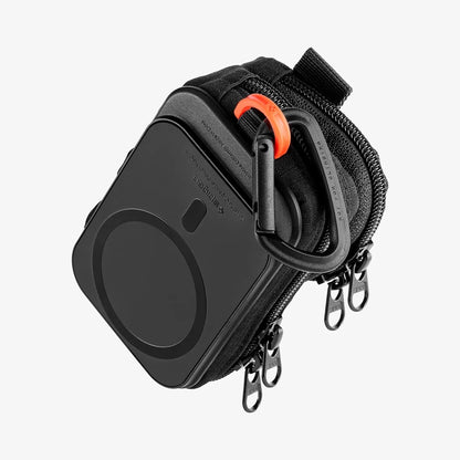 Universal MagSafe Pouch for Phone, Spigen, Snap Zip, Black