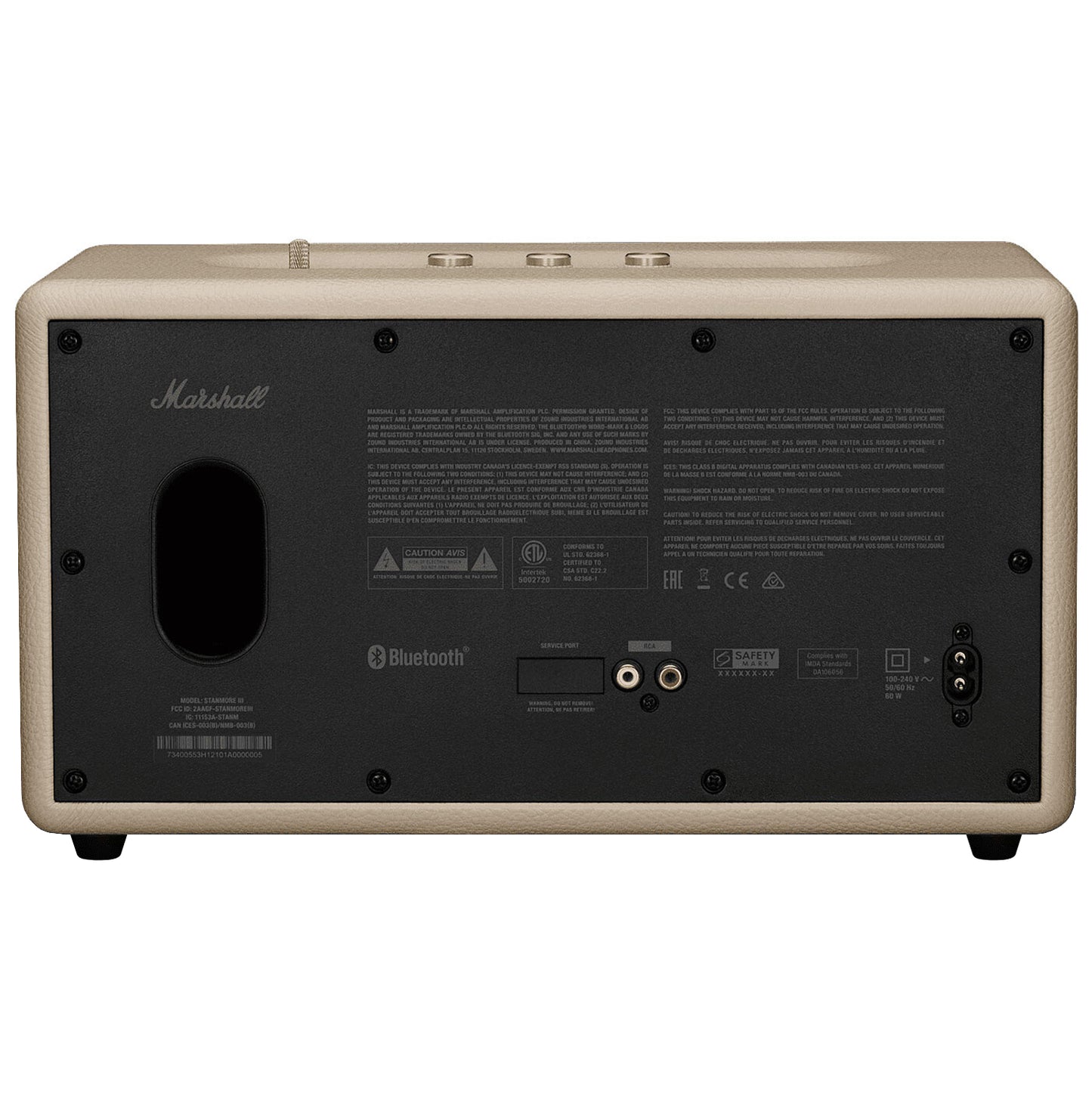 Enceinte Bluetooth Marshall Stanmore III, 80W, Crème
