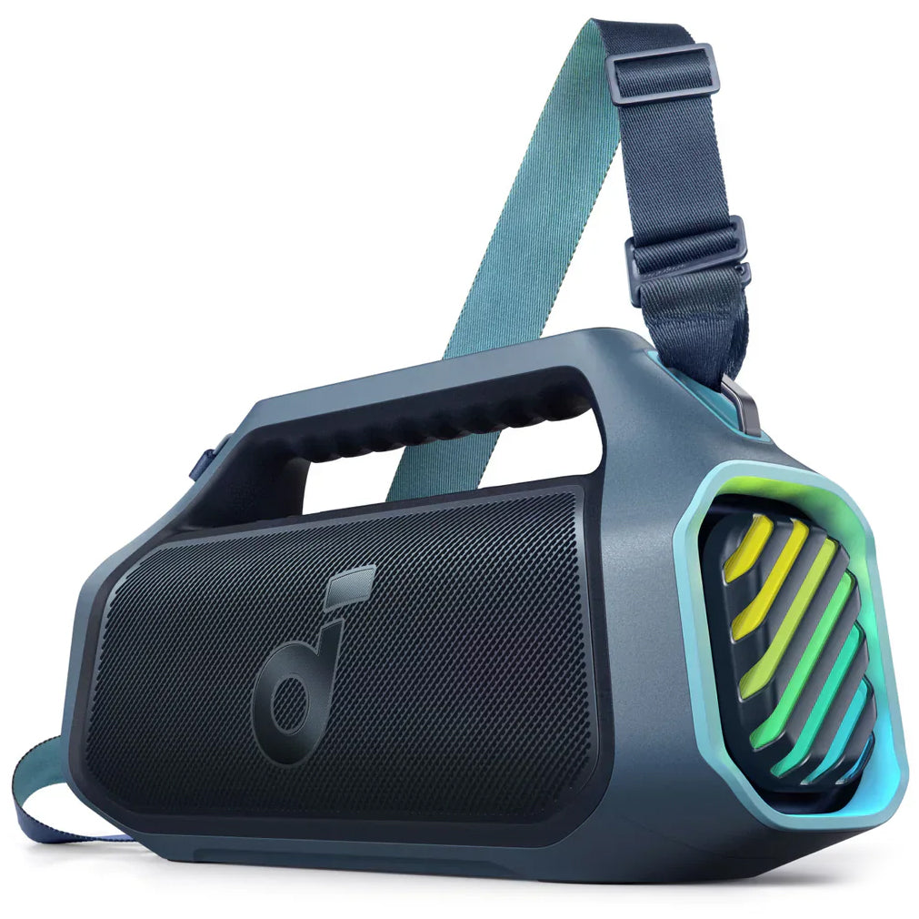 Enceinte portable Bluetooth Anker Soundcore Boom 2 Plus, 140W, RGB, étanche, bleu A3134031 