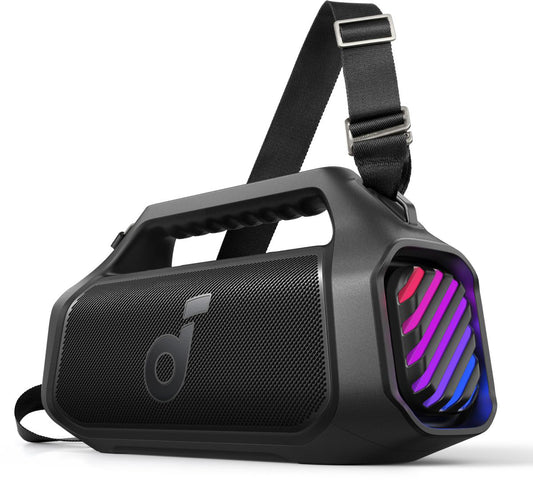 Enceinte Portable Bluetooth Anker SoundCore Boom 2 Plus Nouvelle Version, 140W, TWS, RGB, Étanche, Noire A3134012