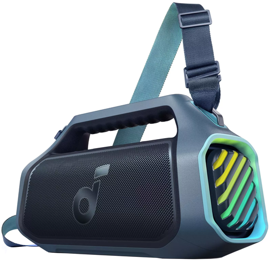 Enceinte Bluetooth Portable Anker SoundCore Boom 2 Plus Nouvelle Version, 140W, TWS, RGB, Étanche, Bleue A3134032