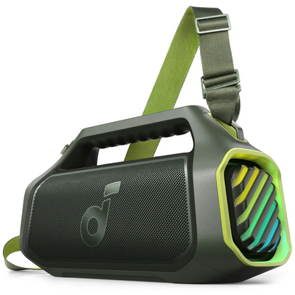 Anker SoundCore Boom 2 Plus Portable Bluetooth Speaker, 140W, TWS, RGB, Waterproof, Green, Resealed A3134061