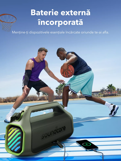 Enceinte Portable Bluetooth Anker SoundCore Boom 2 Plus Nouvelle Version, 140W, TWS, RGB, Étanche, Verte A3134062