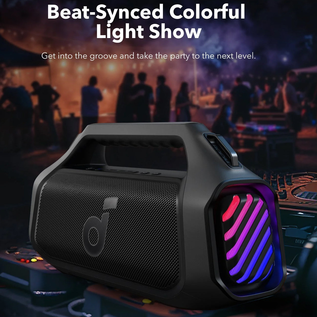 Enceinte Portable Bluetooth Anker SoundCore Boom 2 Plus, 140W, TWS, RGB, Étanche, Noire A3134011