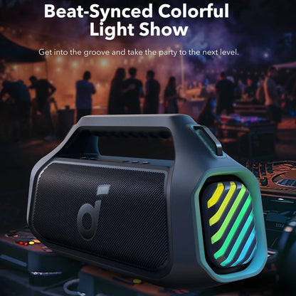 Enceinte portable Bluetooth Anker Soundcore Boom 2 Plus, 140W, RGB, étanche, bleu A3134031 