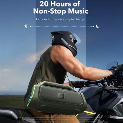 Enceinte Portable Bluetooth Anker SoundCore Boom 2 Plus, 140W, TWS, RGB, Étanche, Vert A3134061