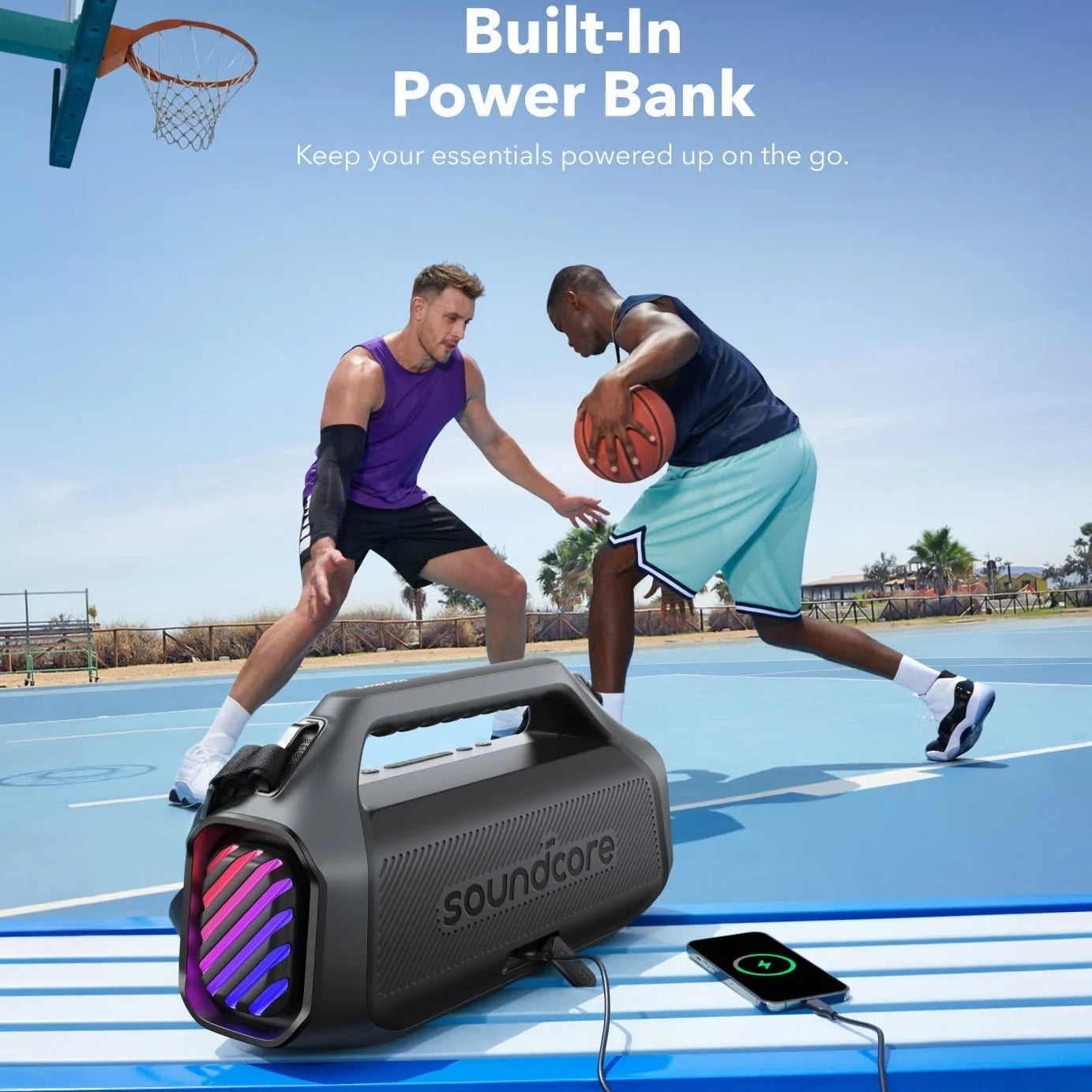 Enceinte Portable Bluetooth Anker SoundCore Boom 2 Plus, 140W, TWS, RGB, Étanche, Noire A3134011
