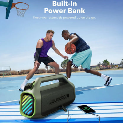 Enceinte Portable Bluetooth Anker SoundCore Boom 2 Plus, 140W, TWS, RGB, Étanche, Vert A3134061