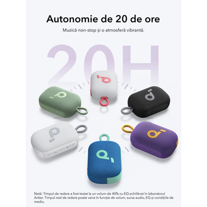 Enceinte Portable Bluetooth Anker SoundCore Select 4 Go, 5W, TWS, Étanche, Violet A31X10Q1