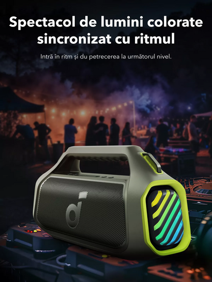 Enceinte Portable Bluetooth Anker SoundCore Boom 2 Plus Nouvelle Version, 140W, TWS, RGB, Étanche, Verte A3134062