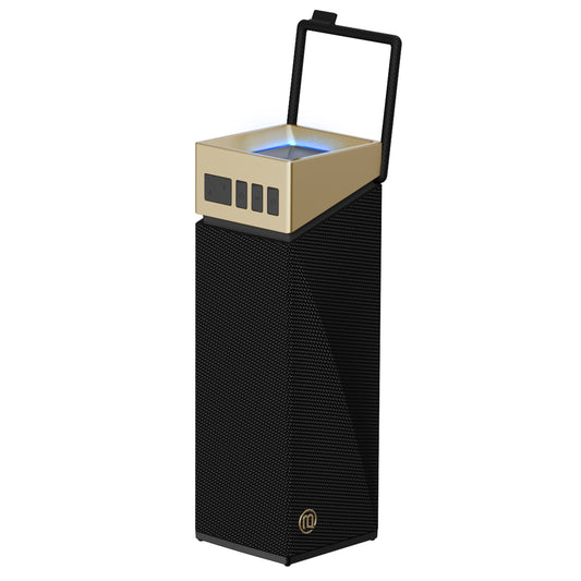 Enceinte Bluetooth Portable Bugani Brief TT, 60W, RGB, Étanche, Noir Doré