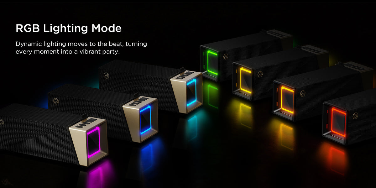 Enceinte Bluetooth Portable Bugani Brief TT, 60W, RGB, Étanche, Noir Doré