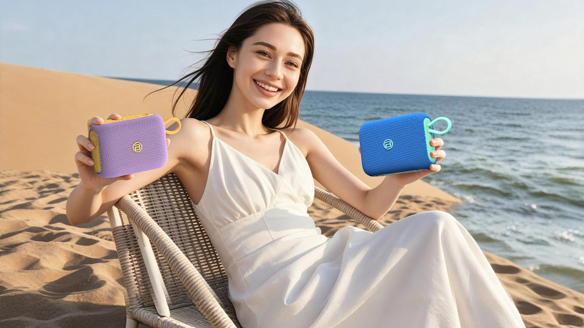 Enceinte Bluetooth Portable Bugani Rove Go 5, 12W, TWS, Étanche, Bleue