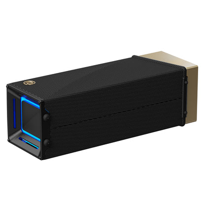Enceinte Bluetooth Portable Bugani Brief TT, 60W, RGB, Étanche, Noir Doré