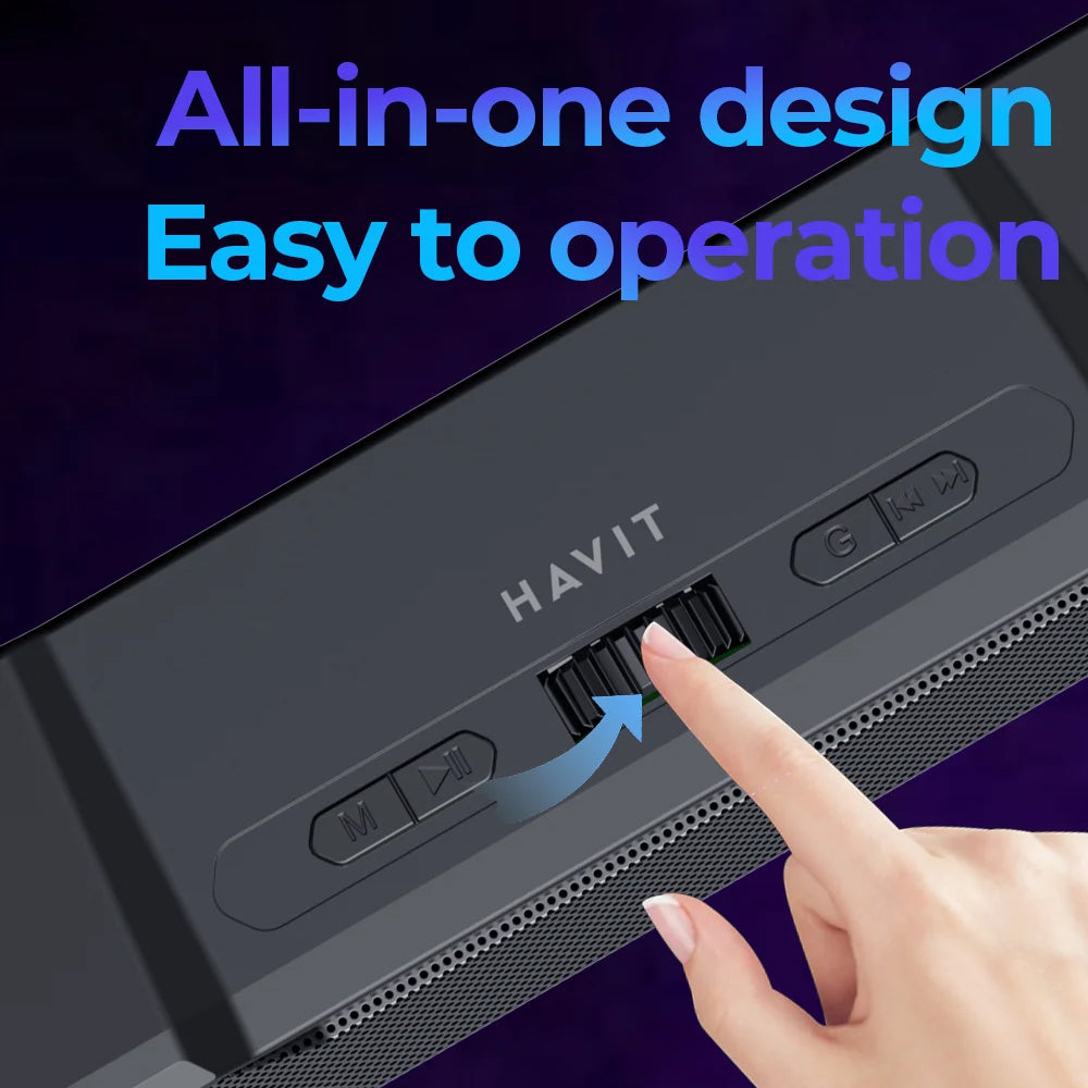 Enceinte Bluetooth HAVIT SK772BT, 10W, Noire