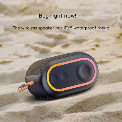 Enceinte Portable Bluetooth HAVIT SK809BT, 7W, RGB, Étanche, Noire
