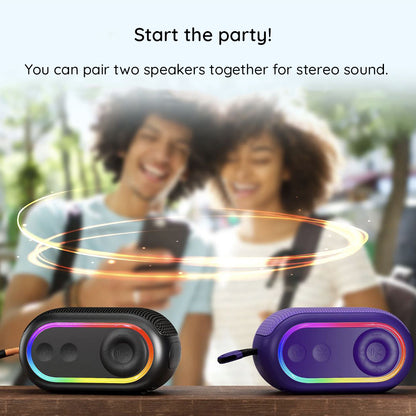 Enceinte Portable Bluetooth HAVIT SK809BT, 7W, RGB, Étanche, Noire