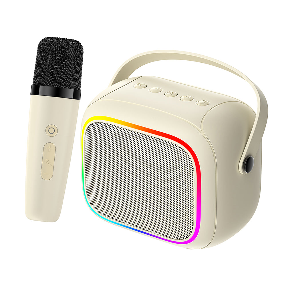 Enceinte Portable Bluetooth HAVIT SK818BT Karaoke, 5W, RGB, Étanche, Beige