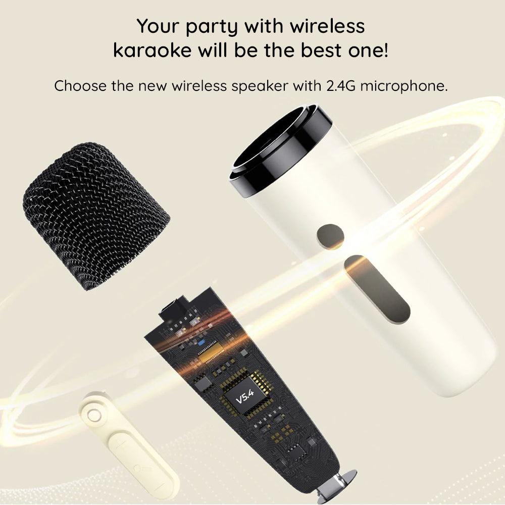 Enceinte Portable Bluetooth HAVIT SK818BT Karaoke, 5W, RGB, Étanche, Beige