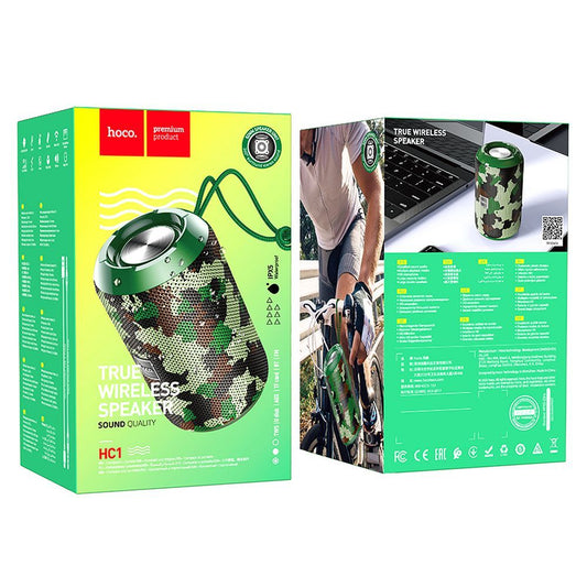 Enceinte Portable Bluetooth HOCO HC1, 5W, TWS, Étanche, Camouflage